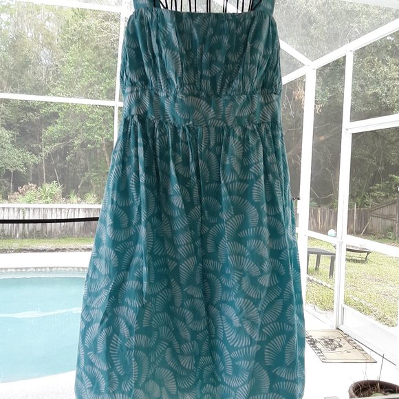 New York & Co size18 beautiful teal Sundress - Picture 1 of 8